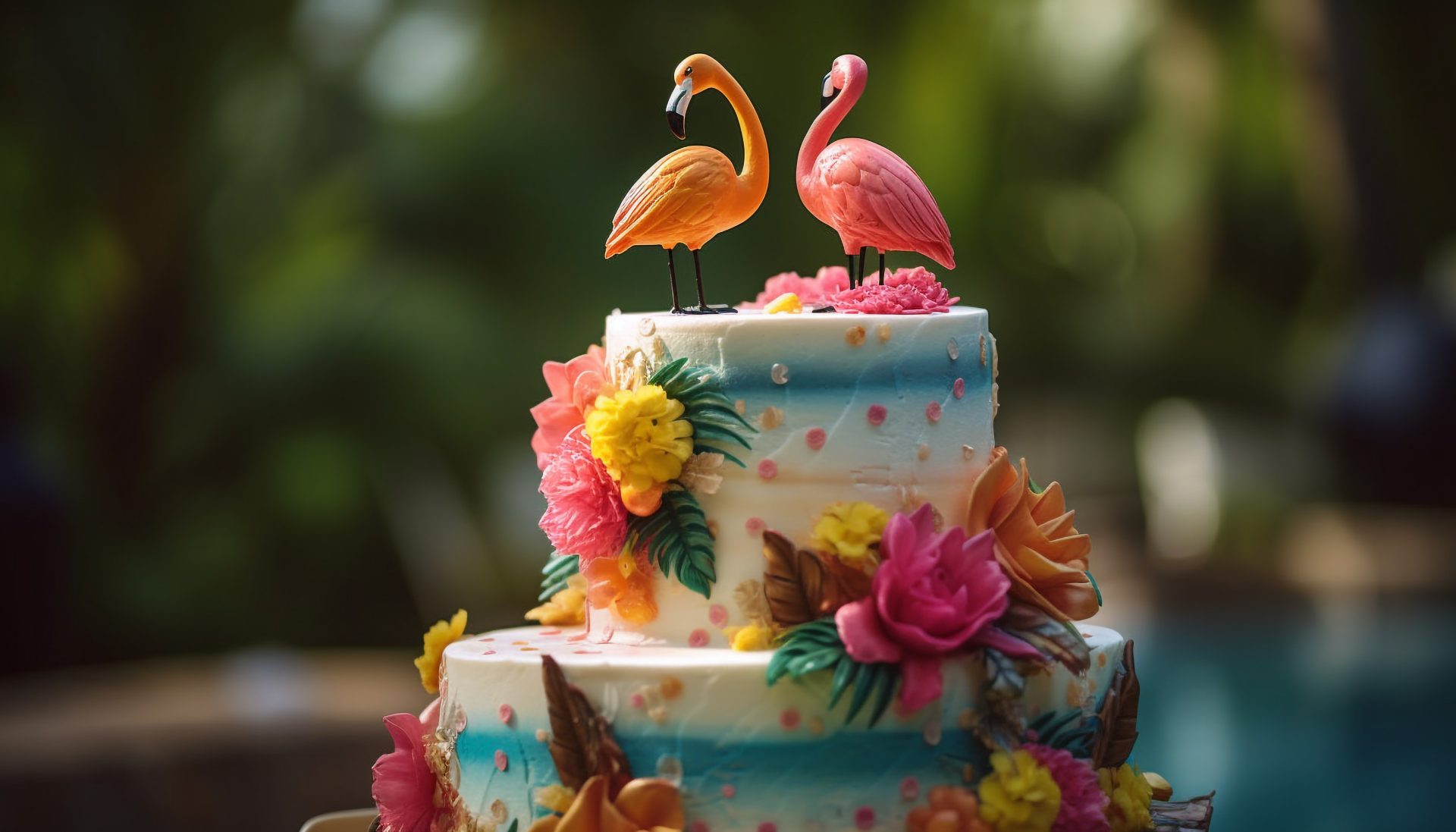 Gateau flamants roses